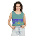 Protecting My Peace | Unisex Garment-Dyed Tank Top