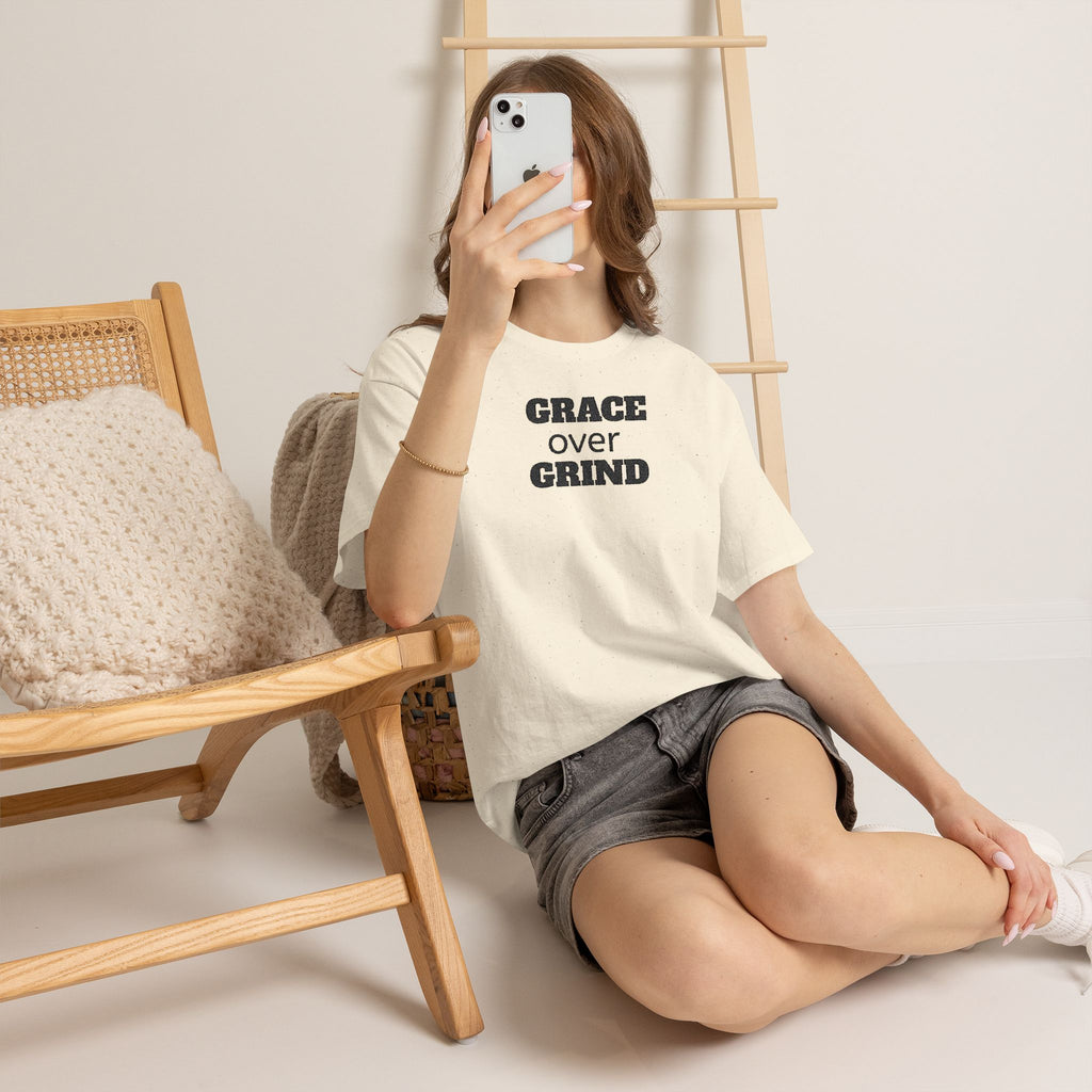 Grace over Grind | Embroidered Unisex Classic T-Shirt