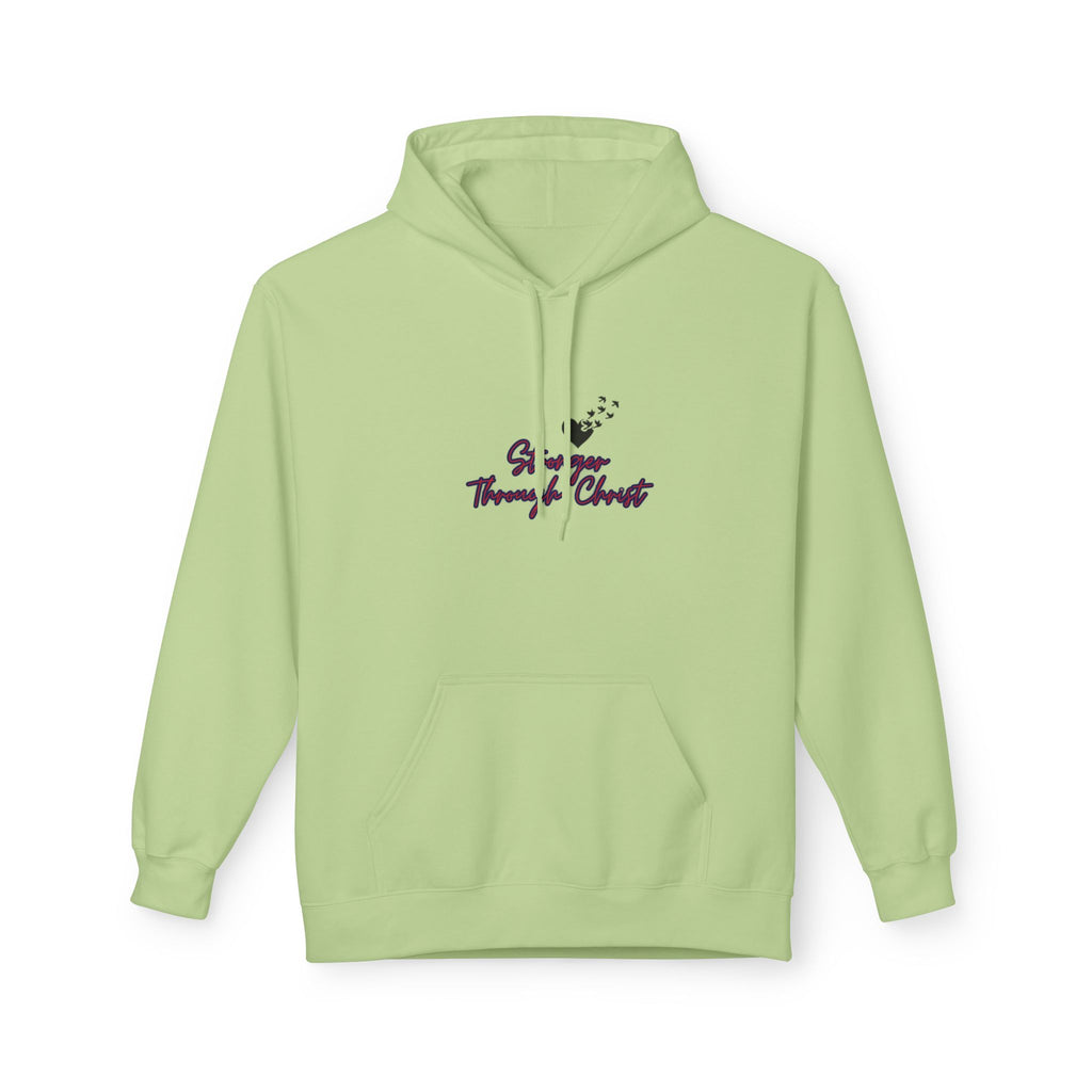 Stronger through Christ |Unisex Midweight Hooded Sweatshirt Sweatshirt - HeartHalo