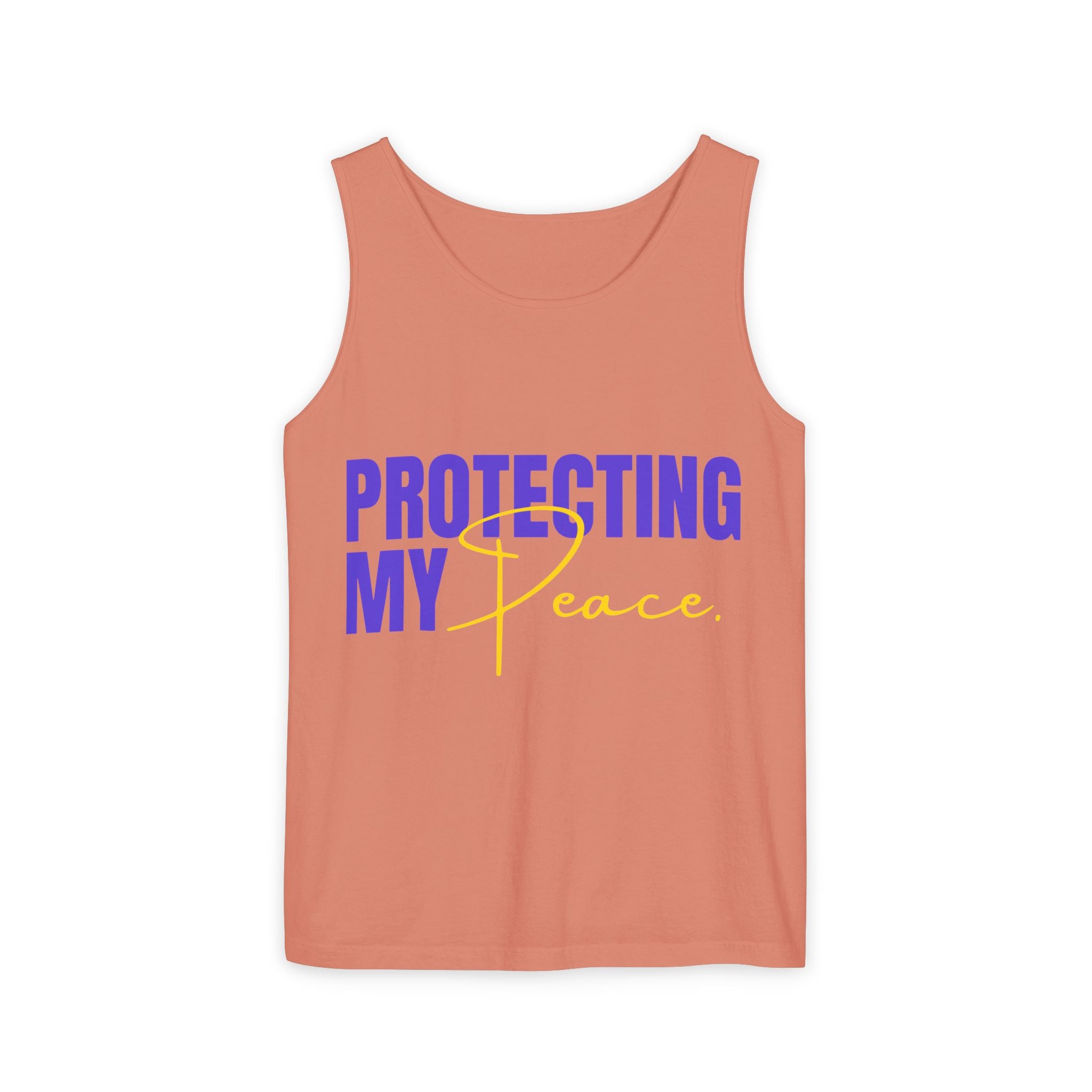 Protecting My Peace | Unisex Garment-Dyed Tank Top