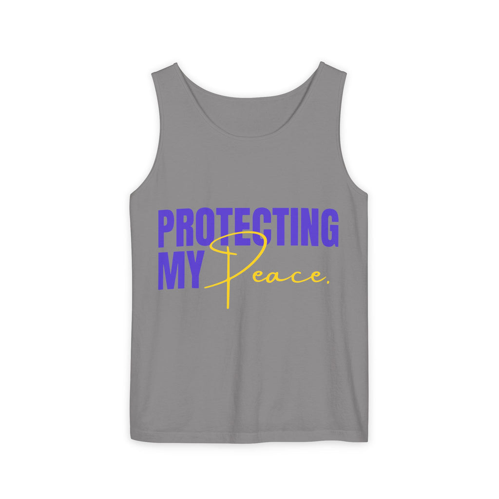 Protecting My Peace | Unisex Garment-Dyed Tank Top
