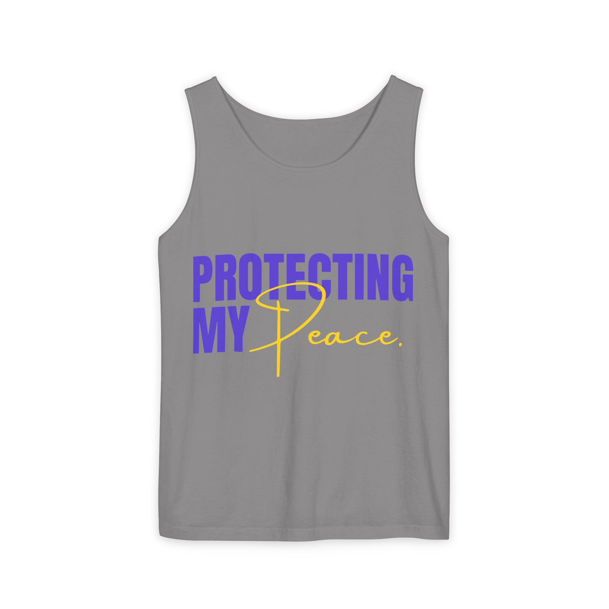 Protecting My Peace | Unisex Garment-Dyed Tank Top