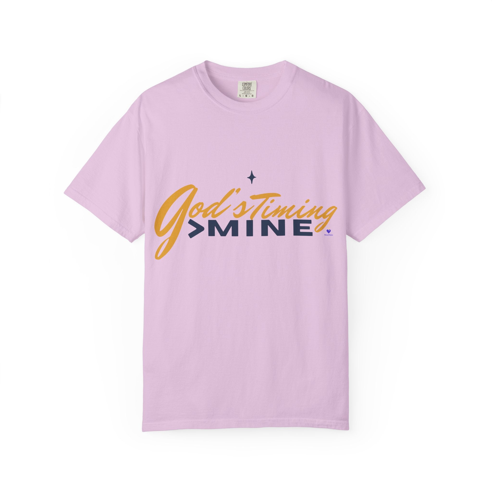 God's Timing Tee — "God's Timing > Mine" Inspirational Christian T-Shirt