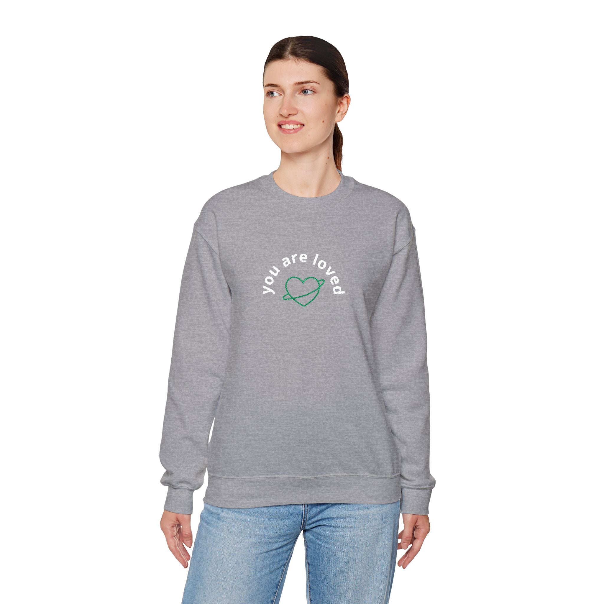 You are Loved | Embroidered Crewneck Sweatshirt