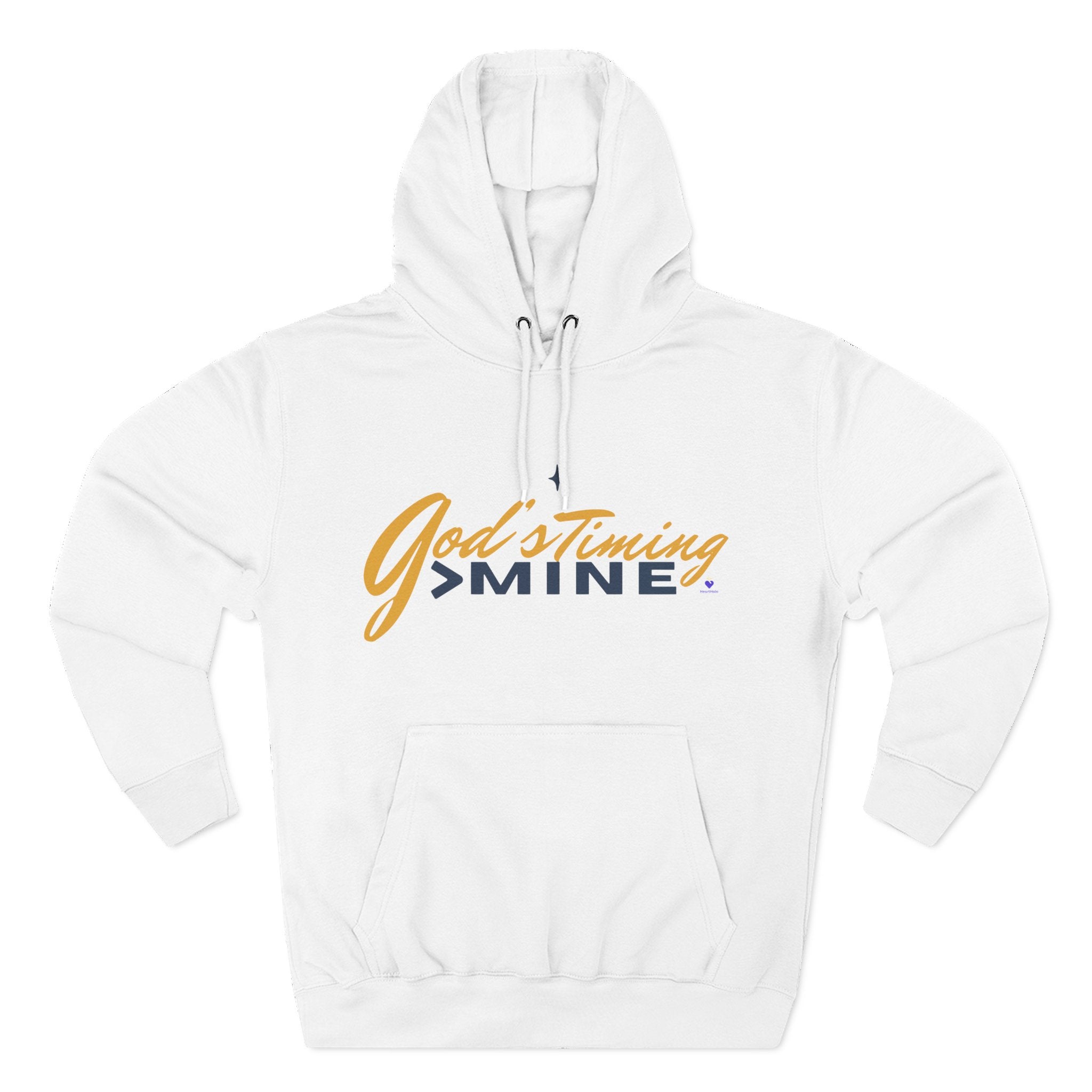 God's Timing > Mine | Unisex Fleece Hooded Sweatshirt