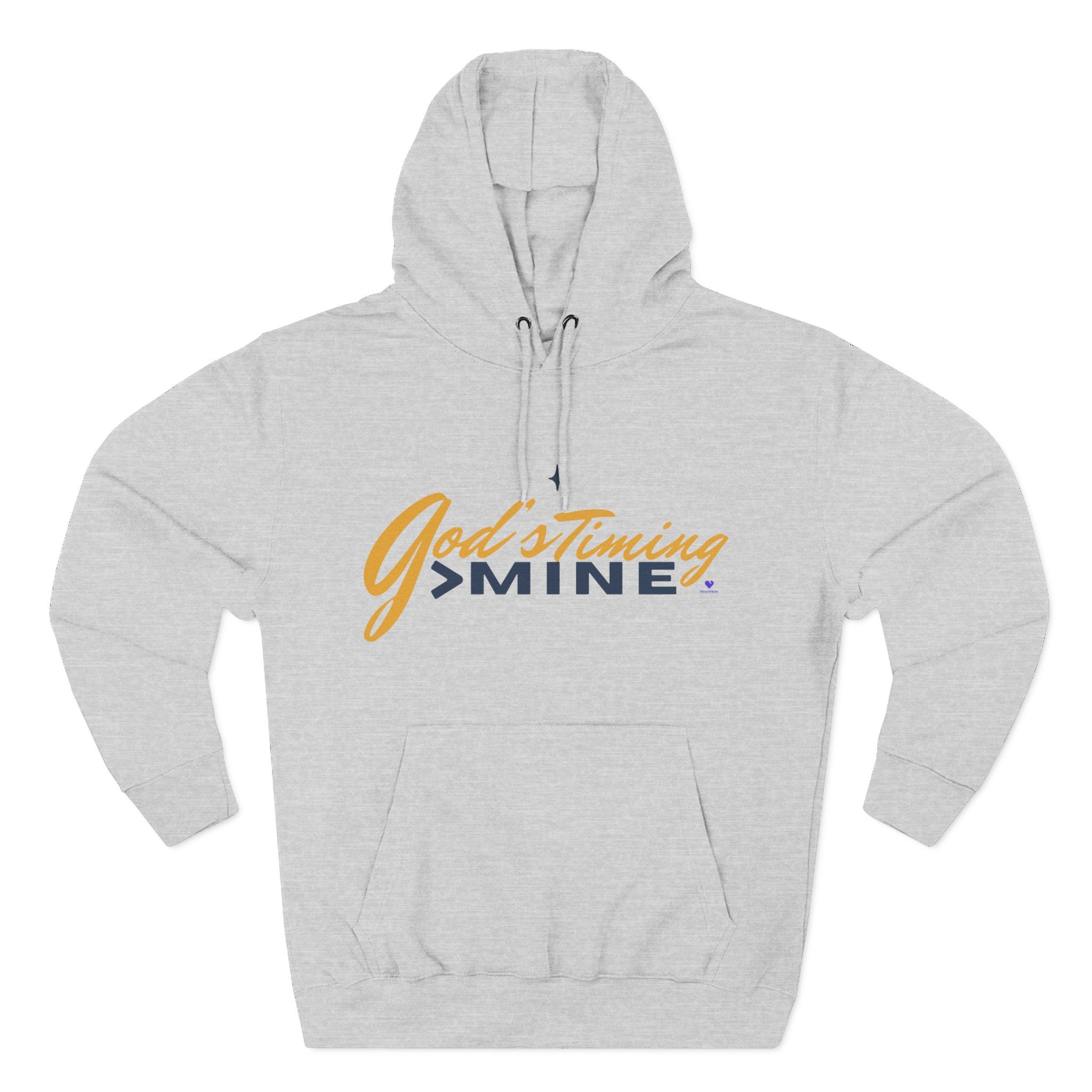 God's Timing > Mine | Unisex Fleece Hooded Sweatshirt