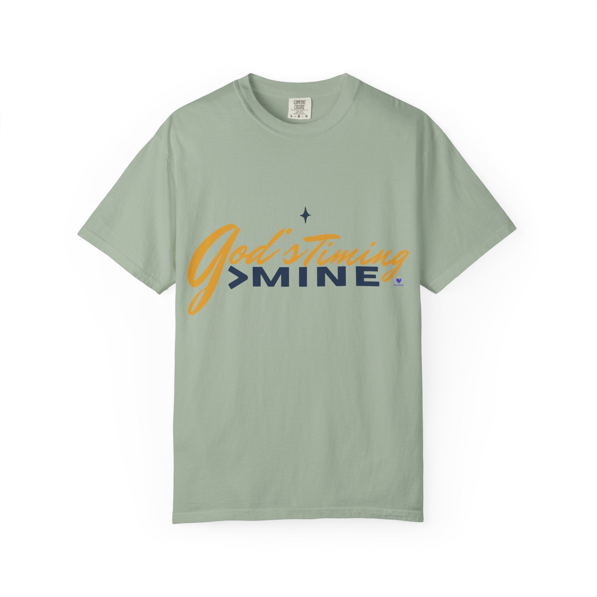God's Timing Tee — "God's Timing > Mine" Inspirational Christian T-Shirt
