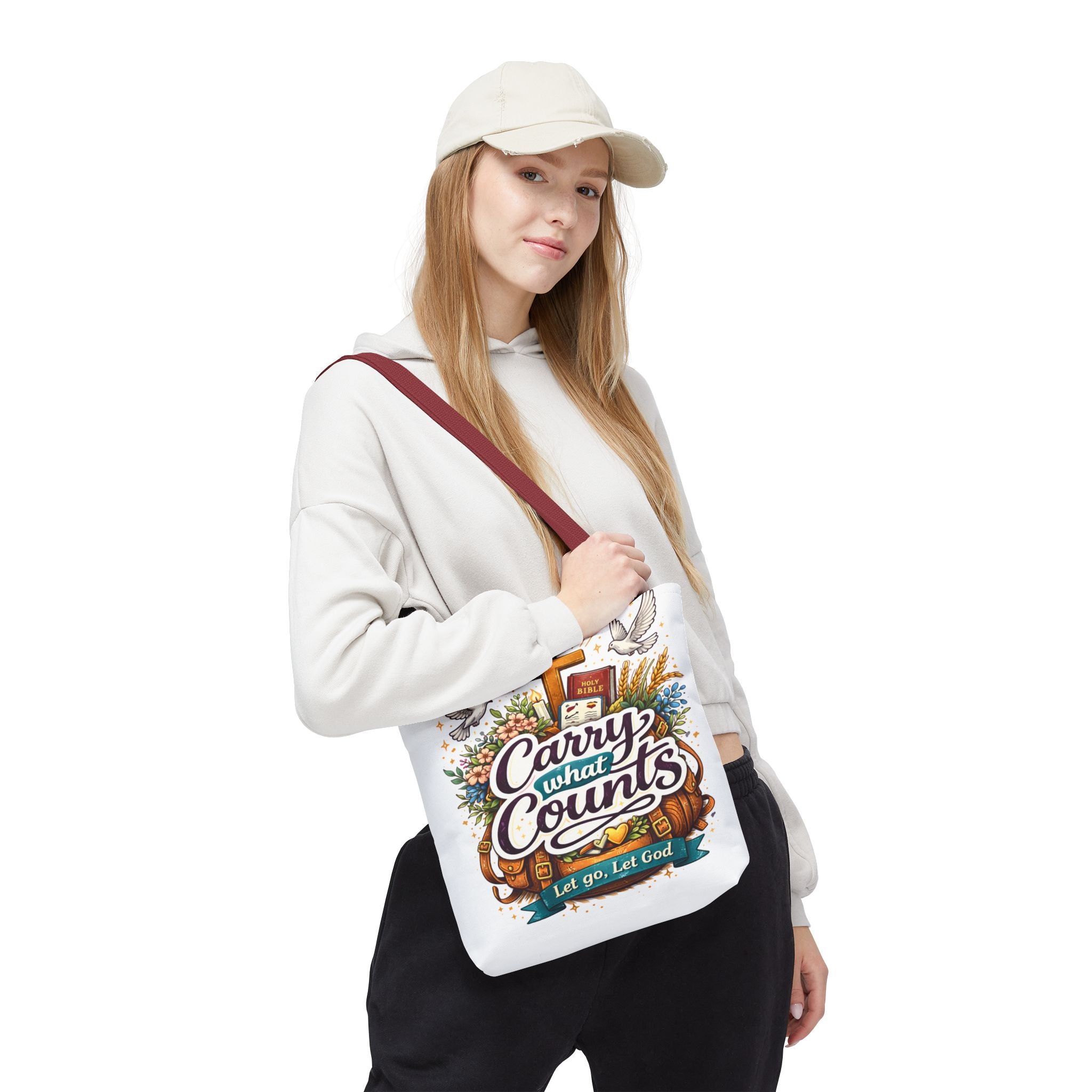 Carry What Counts: Let Go, Let God | Canvas Tote