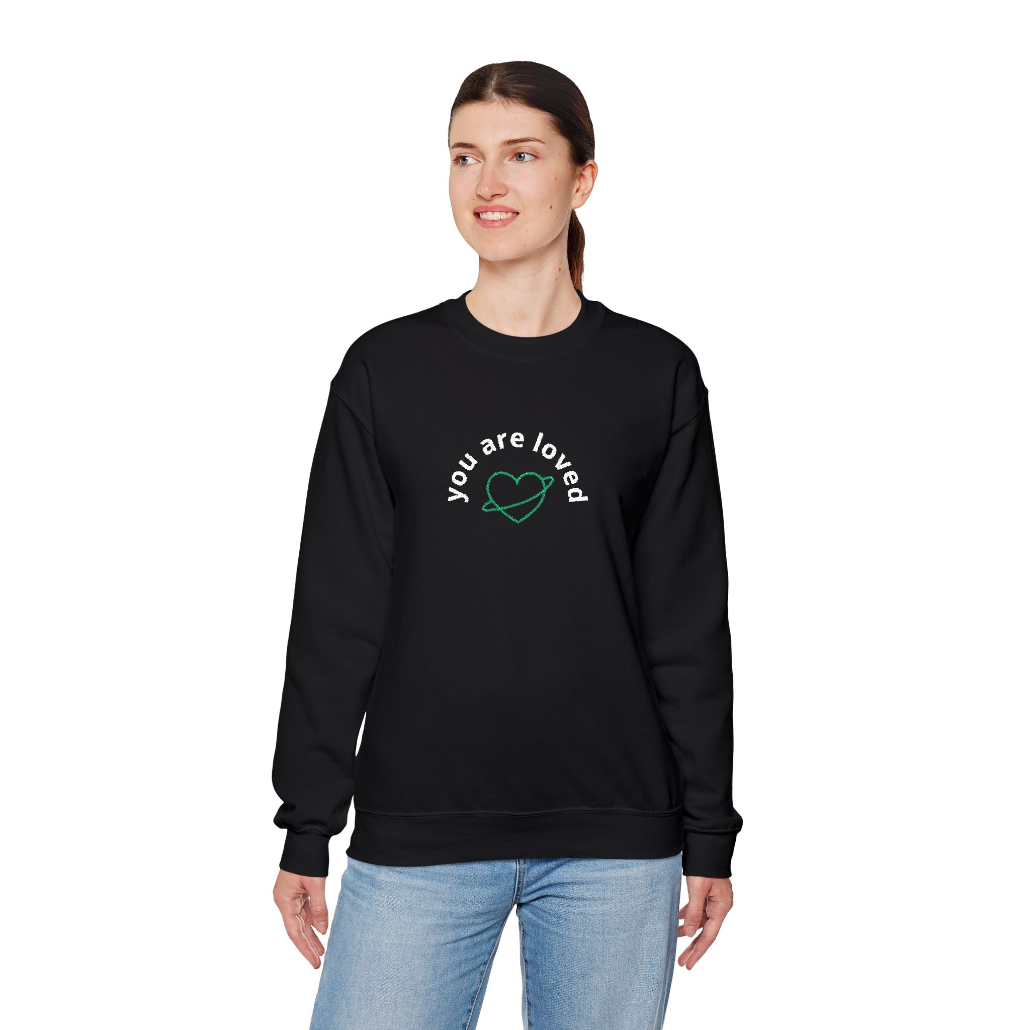 You are Loved | Embroidered Crewneck Sweatshirt