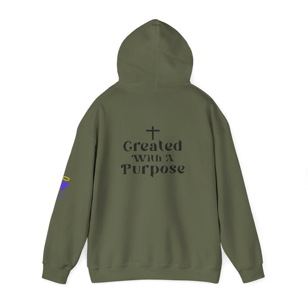 Created with a Purpose | Unisex Hooded Sweatshirt