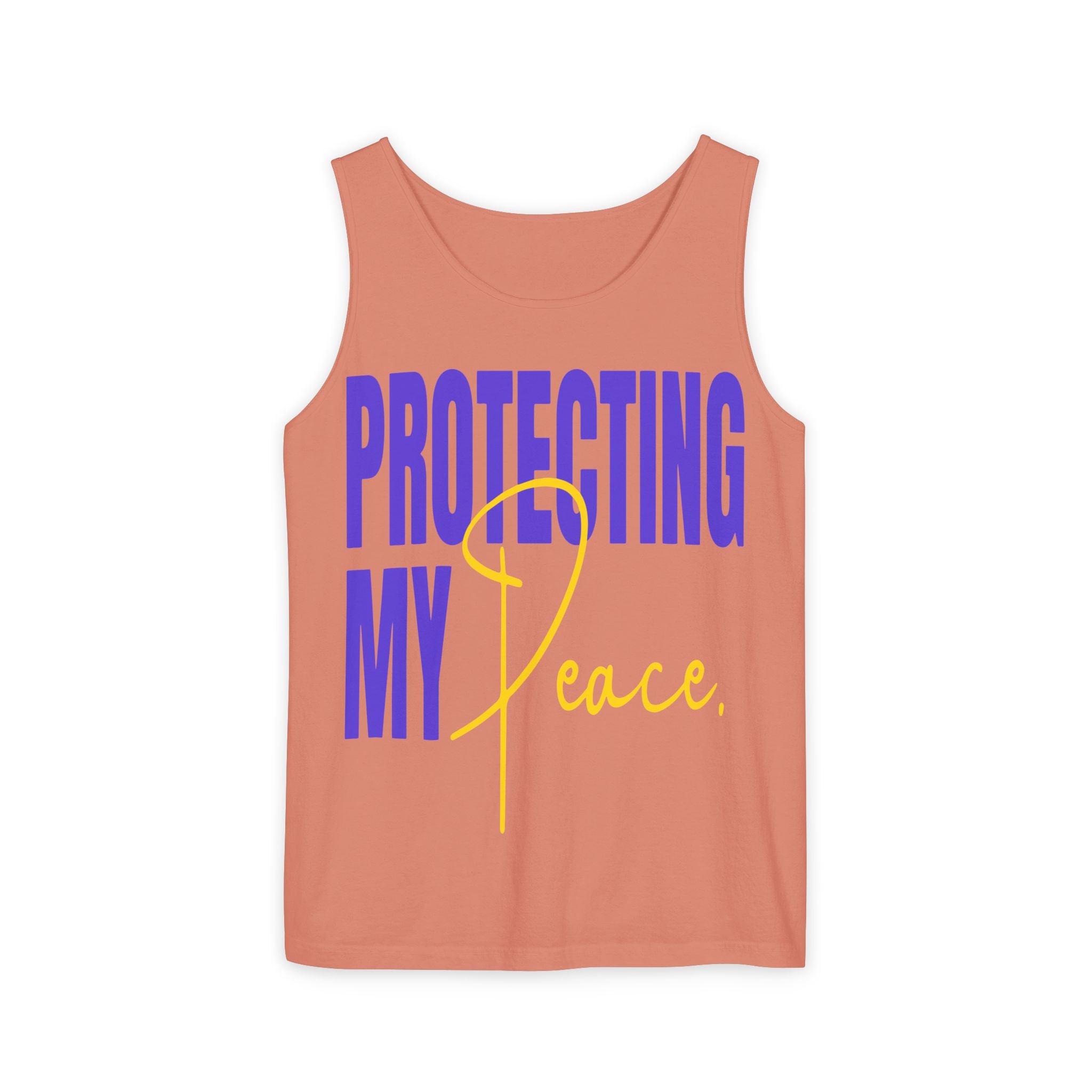 Protecting My Peace | Unisex Garment-Dyed Tank Top