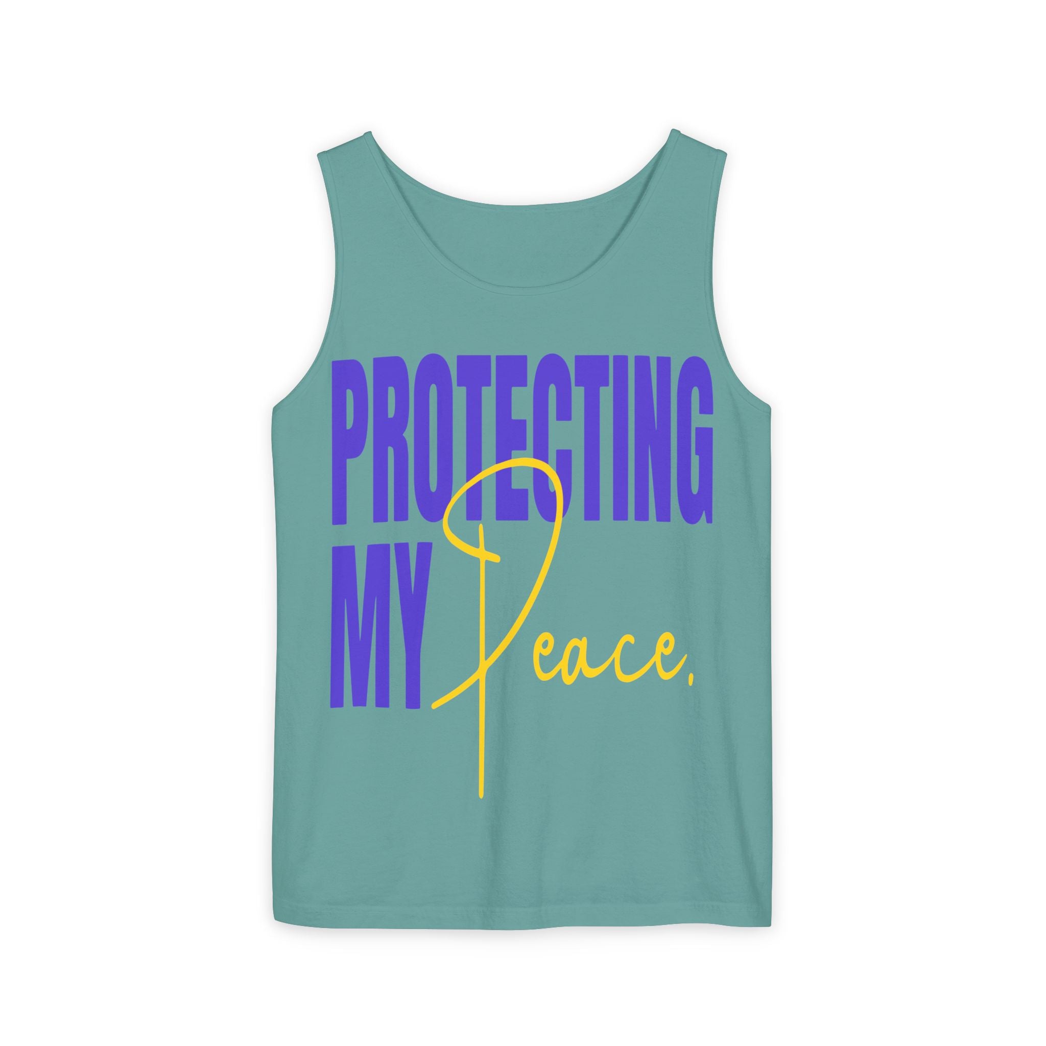 Protecting My Peace | Unisex Garment-Dyed Tank Top