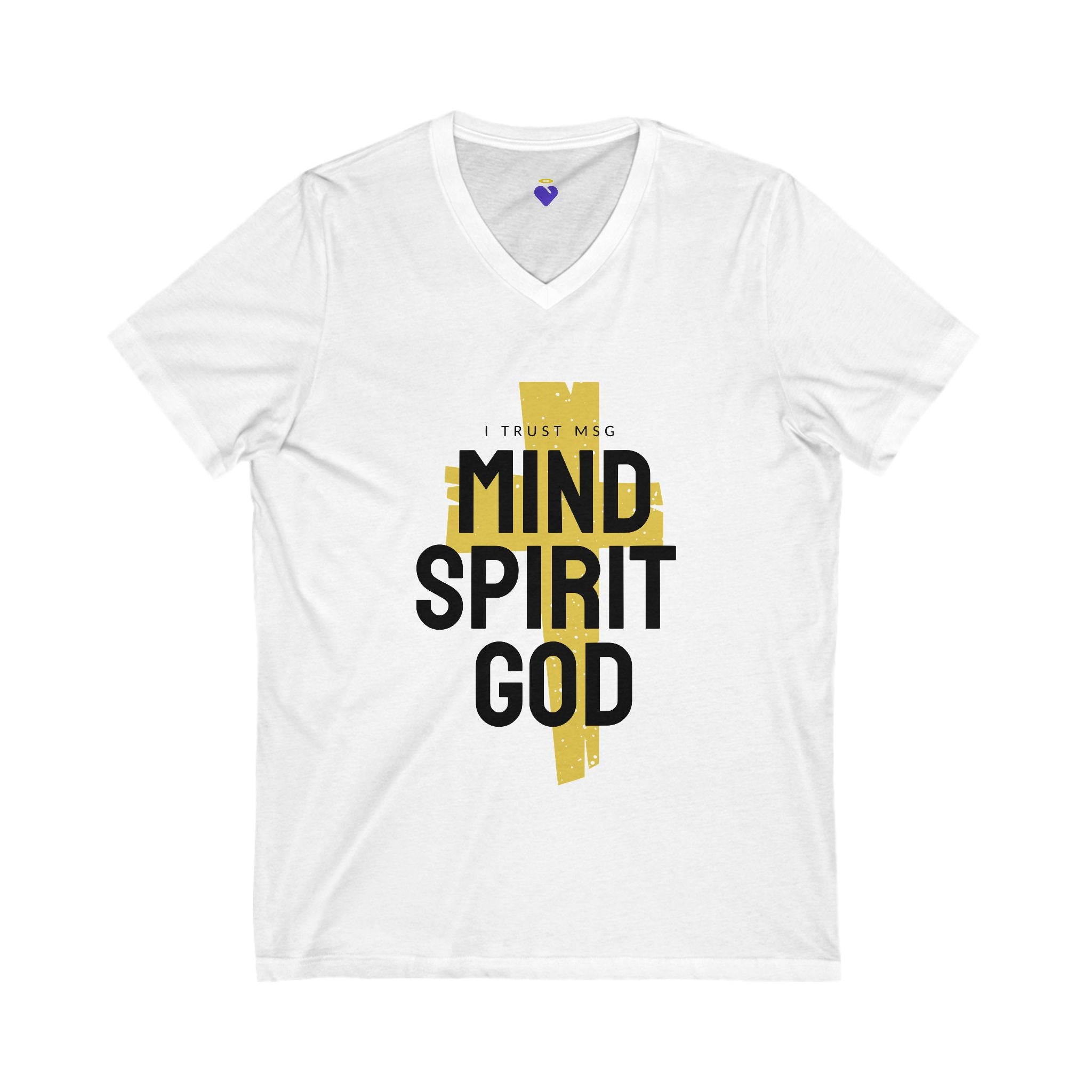Mind-Spirit_God| Faith-Inspired V-Neck Tee