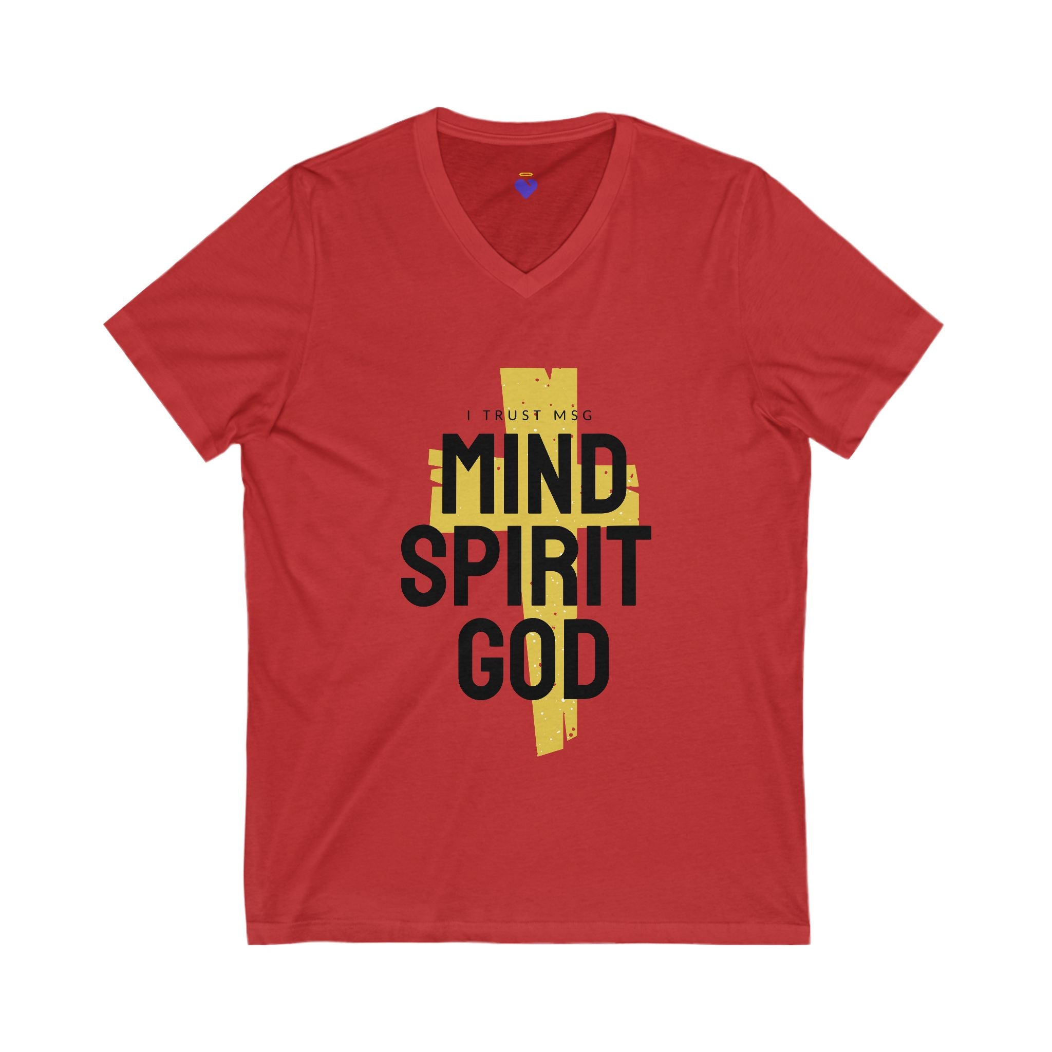 Mind-Spirit_God| Faith-Inspired V-Neck Tee
