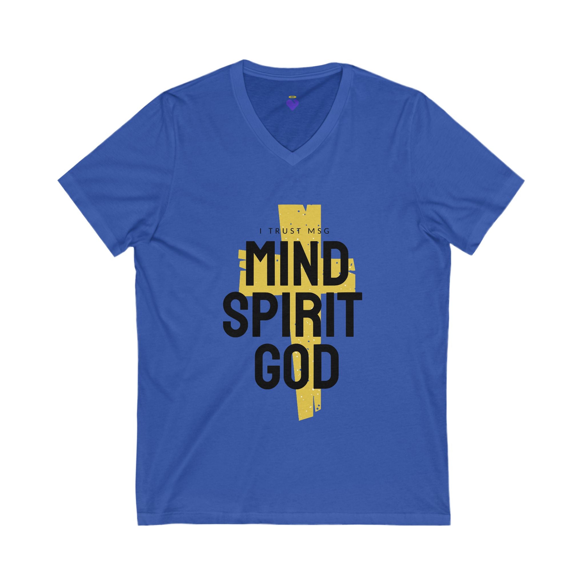 Mind-Spirit_God| Faith-Inspired V-Neck Tee