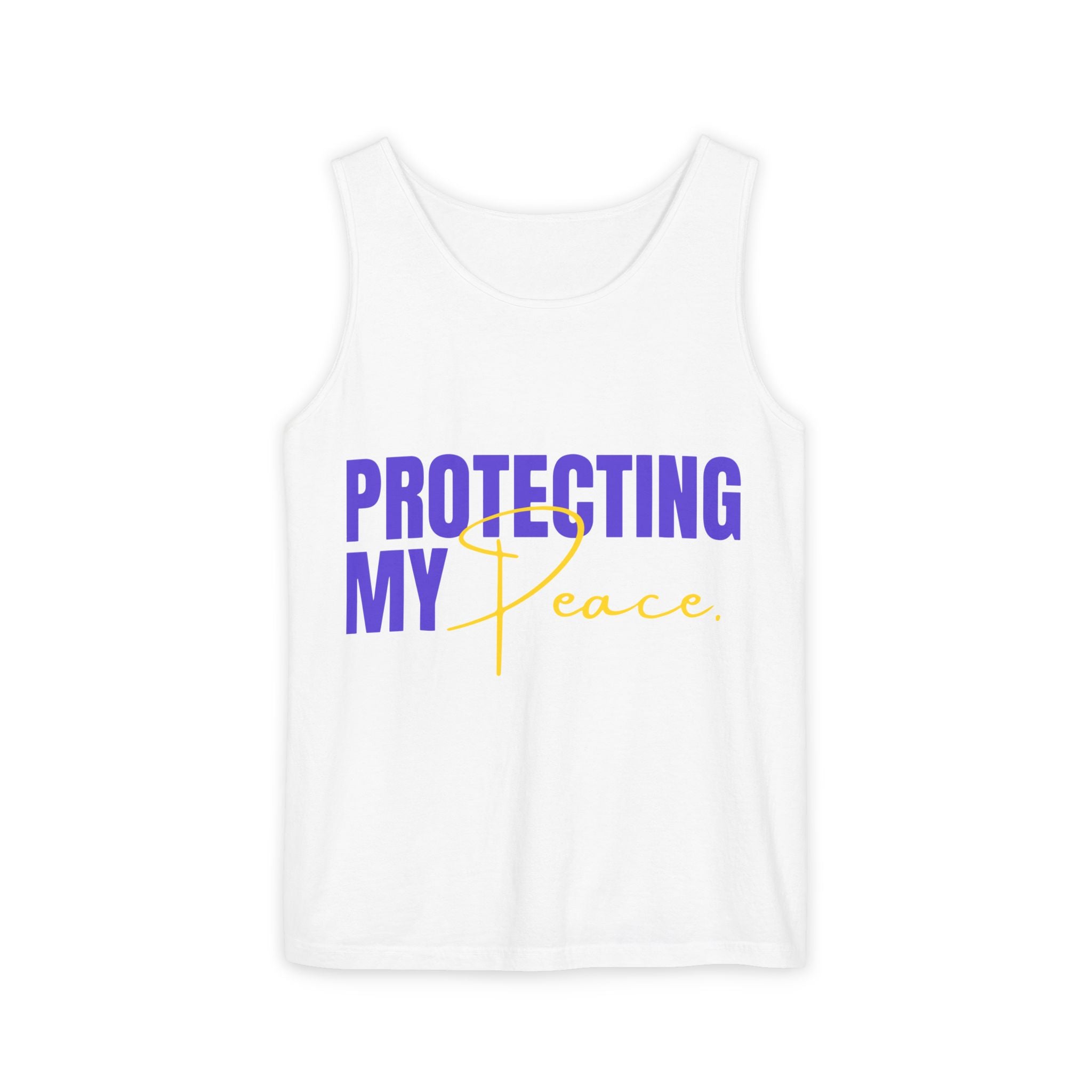 Protecting My Peace | Unisex Garment-Dyed Tank Top