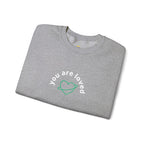 You are Loved | Embroidered Unisex Heavy Blend Sweatshirt (Crewneck)