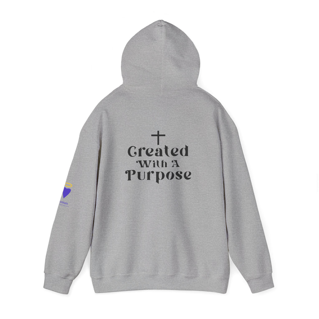 Created with a Purpose | Unisex Hooded Sweatshirt