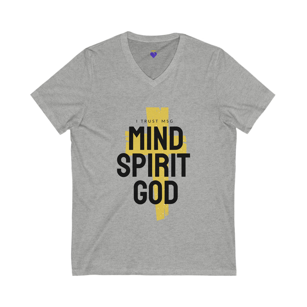 Mind-Spirit_God| Faith-Inspired V-Neck Tee