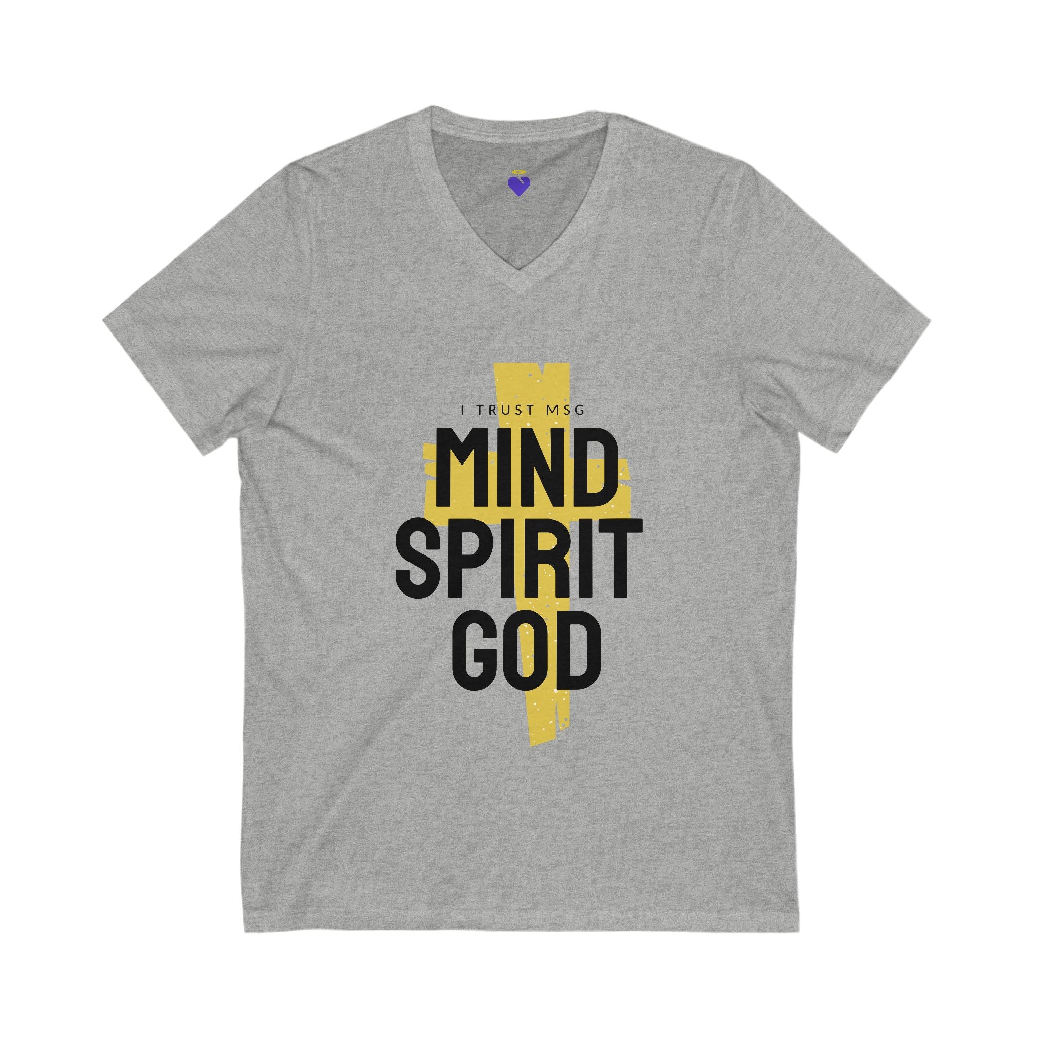 Mind-Spirit_God| Faith-Inspired V-Neck Tee