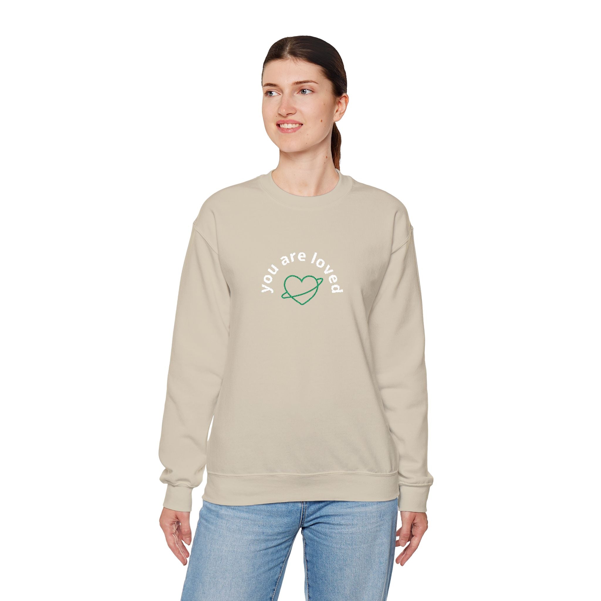 You are Loved | Embroidered Crewneck Sweatshirt