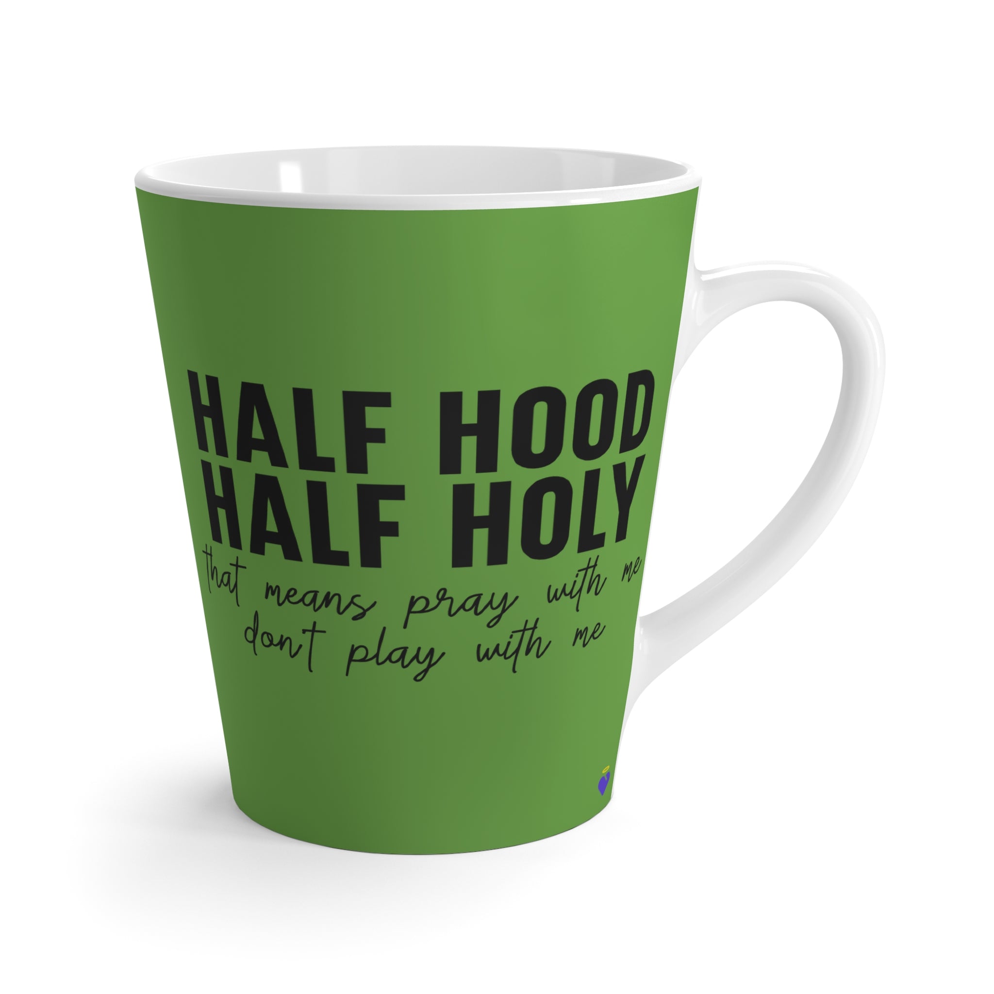 Half Hood, Half Holy | Latte Mug (Green)
