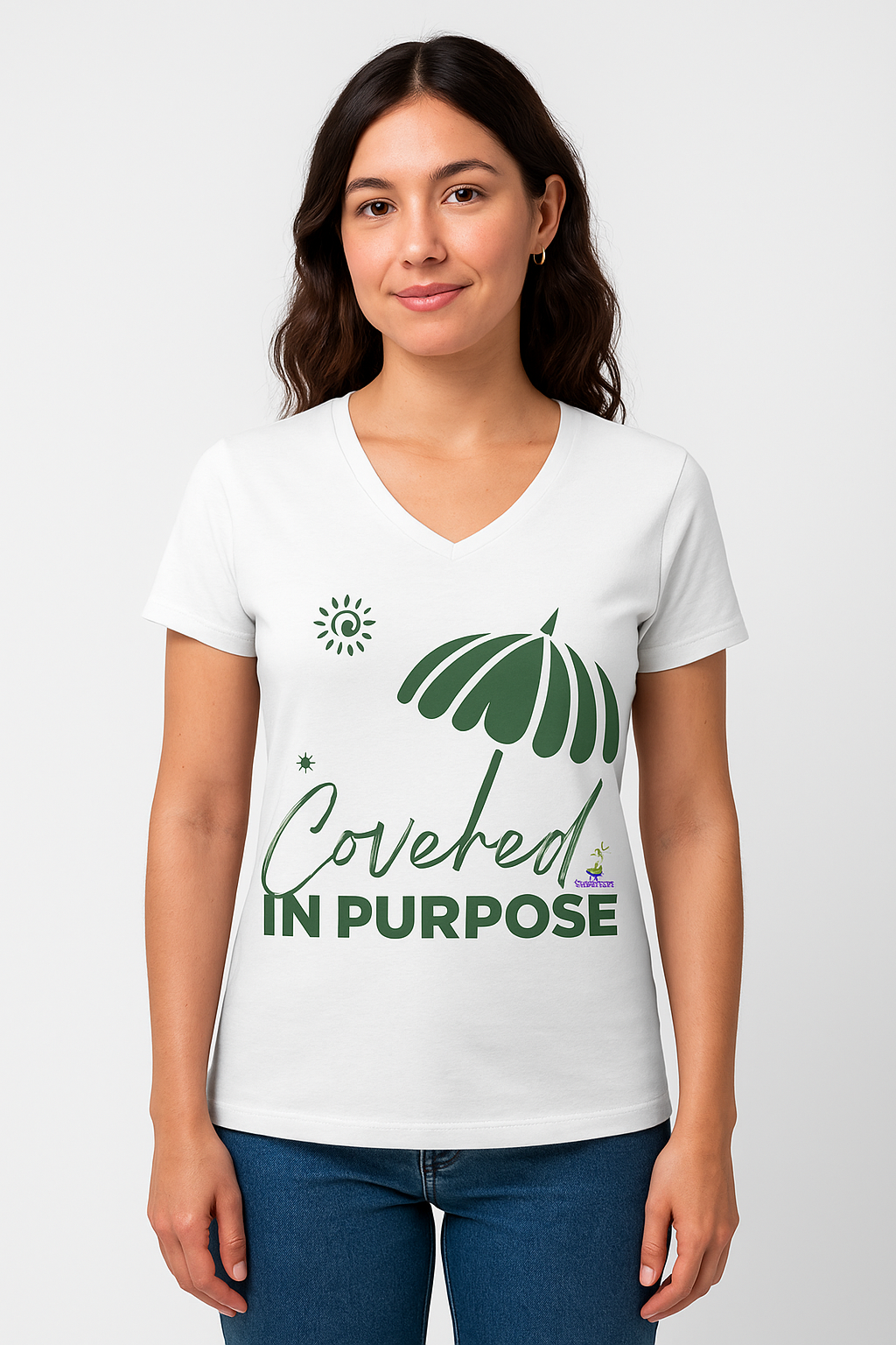 Covered in Purpose | Premium Unisex V-Neck Tee