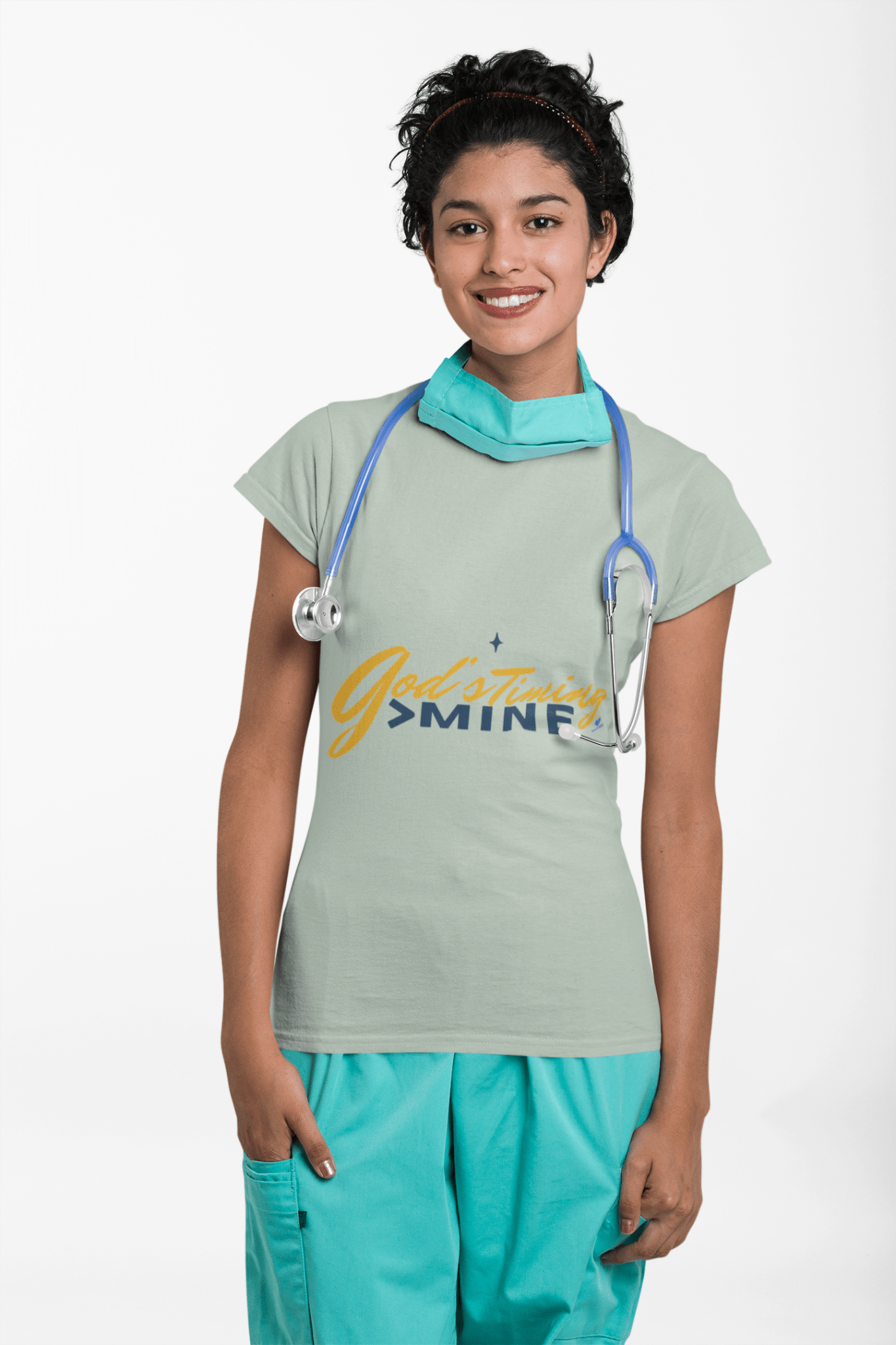 God's Timing Tee — "God's Timing > Mine" Inspirational Christian T-Shirt