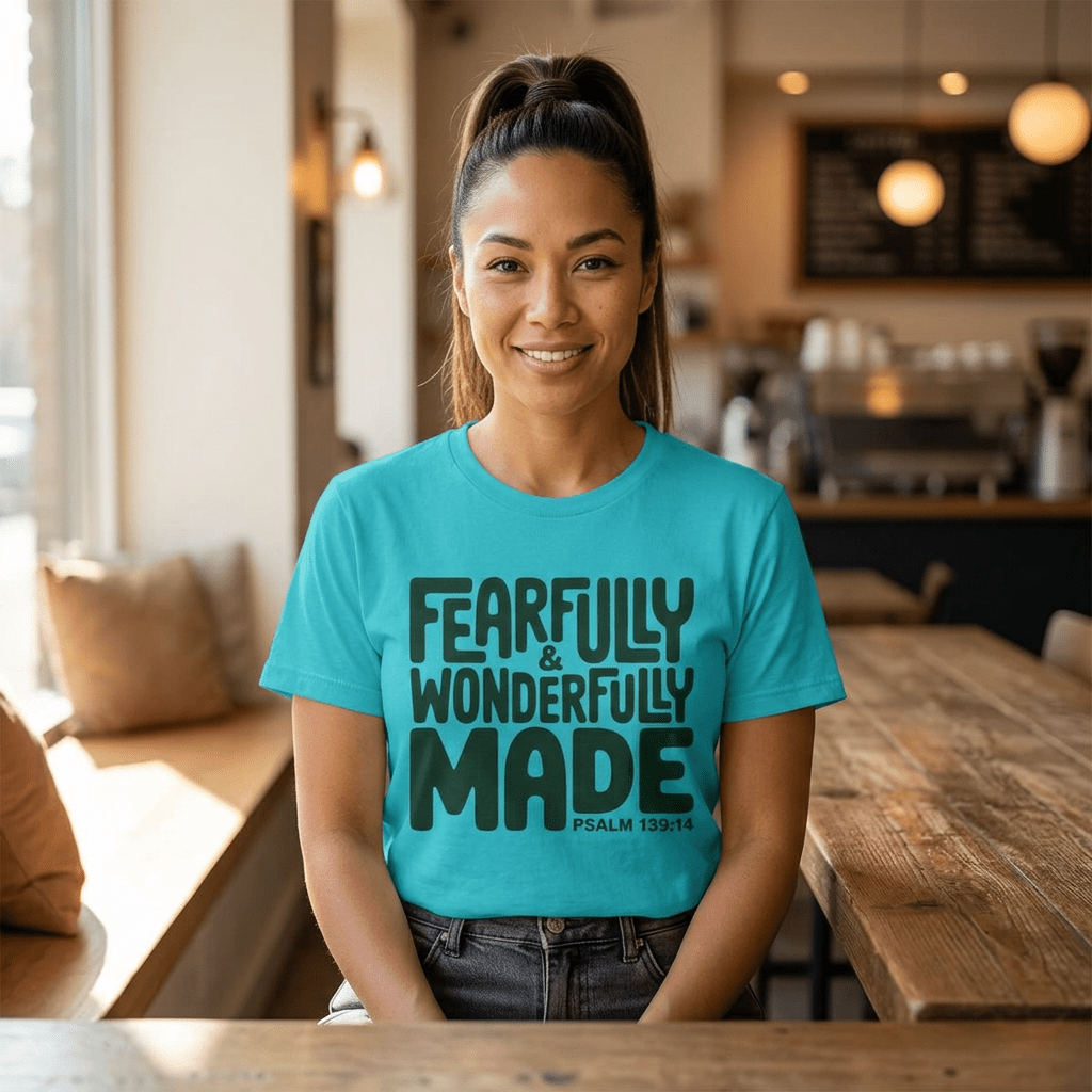 Fearfully & Wonderfully Made | Unisex Premium Cotton T-Shirt T-Shirt - HeartHalo