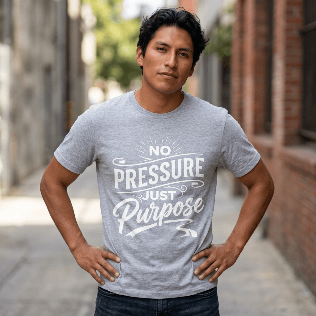 No Pressure Just Purpose T-Shirt | Unisex Jersey Short Sleeve