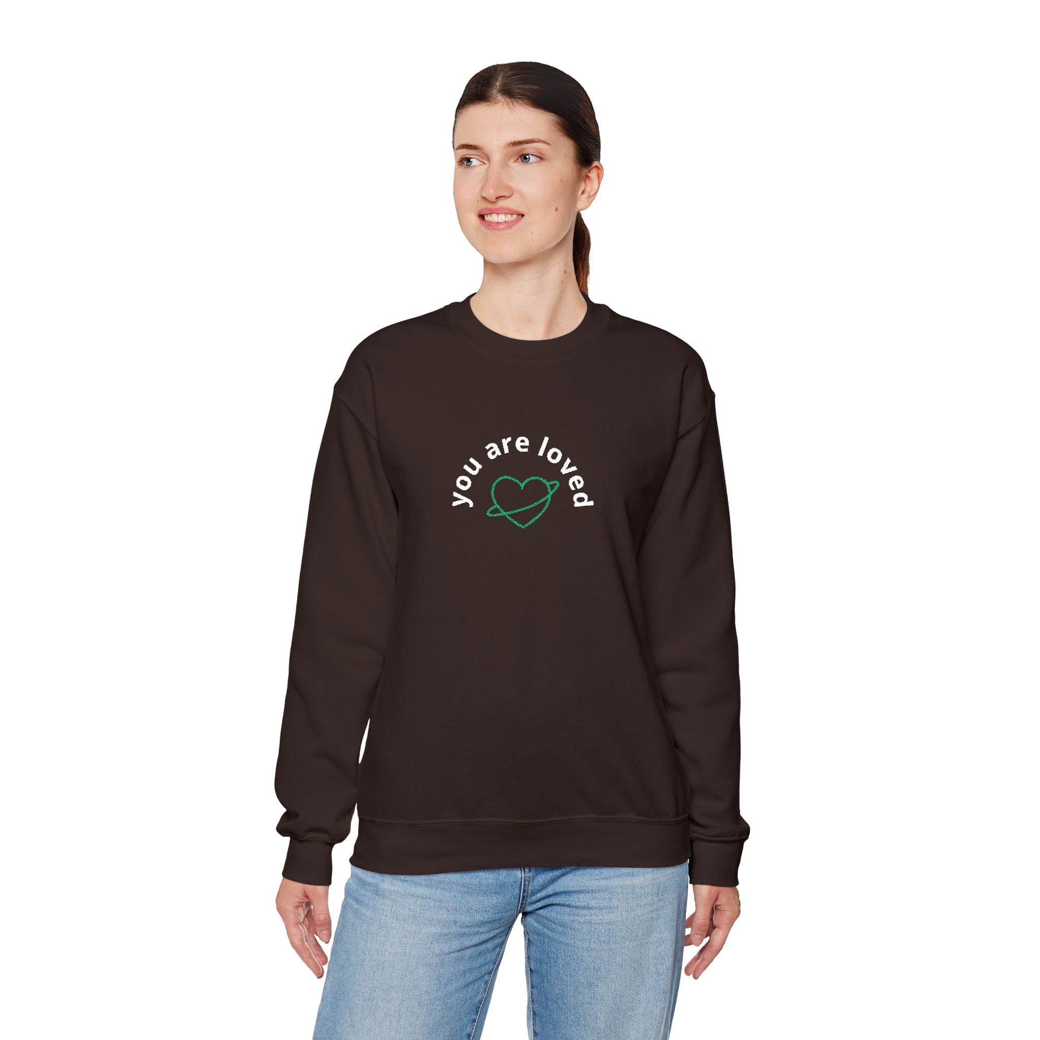 You are Loved | Embroidered Crewneck Sweatshirt