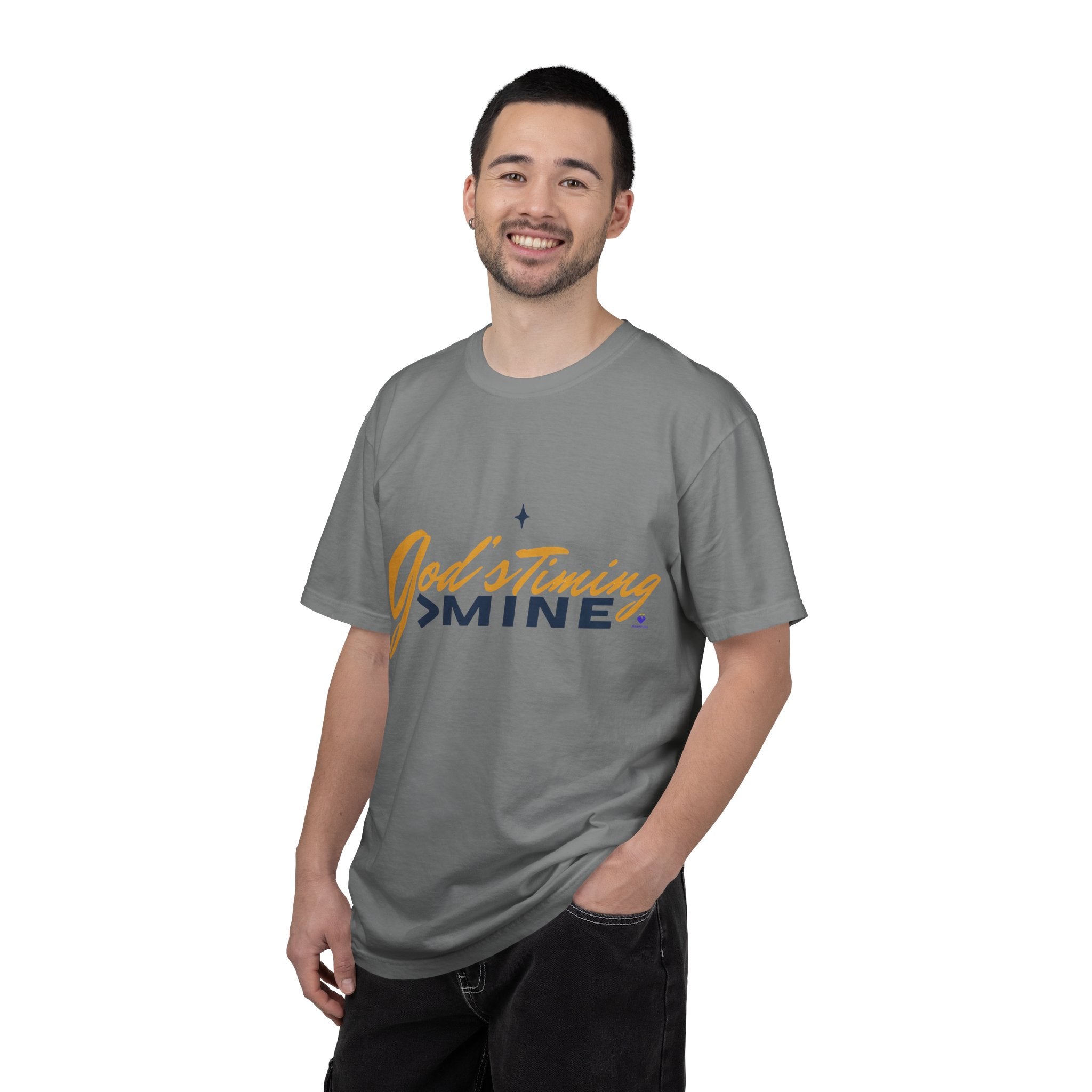 God's Timing > Mine | Unisex Garment-Dyed T-Shirt