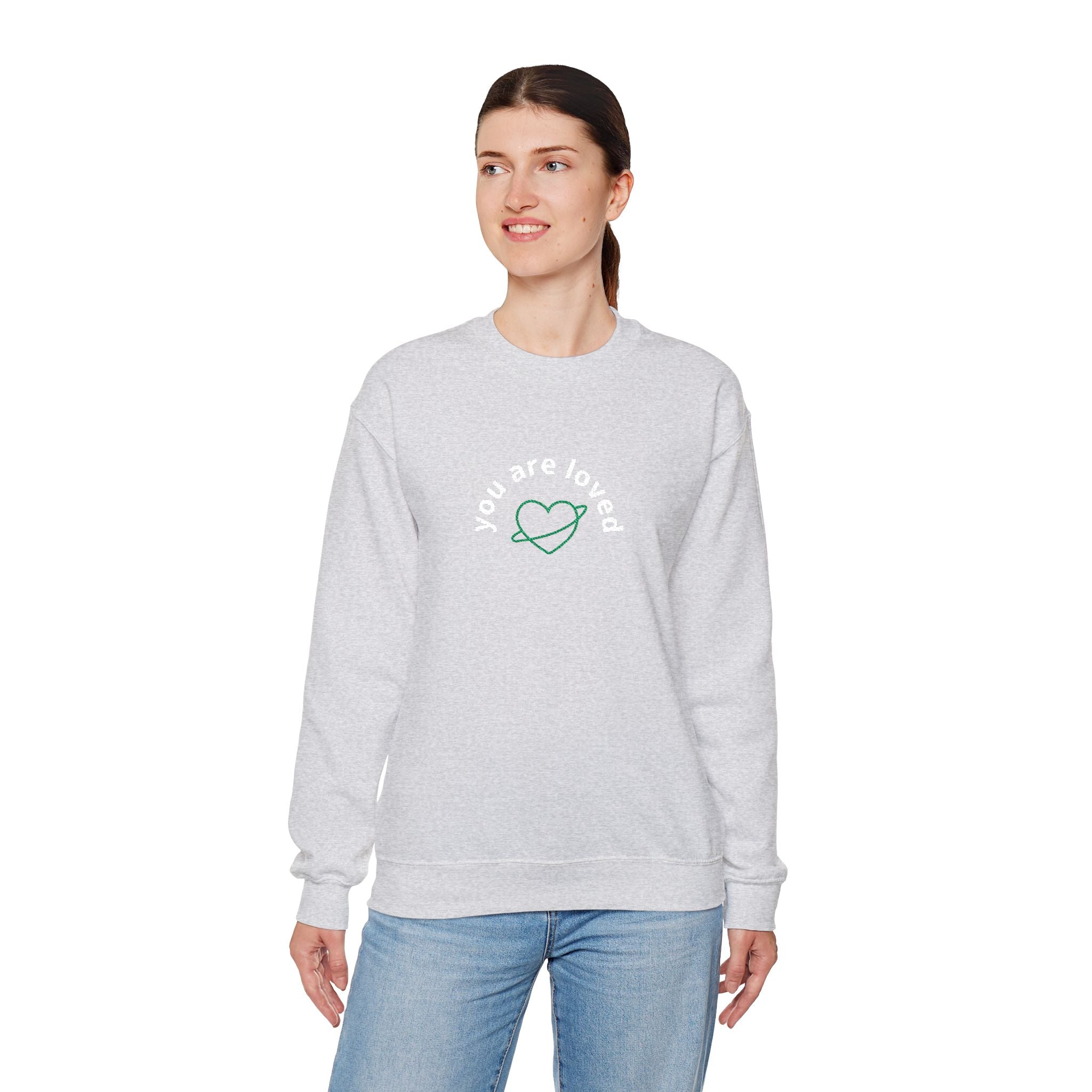 You are Loved | Embroidered Crewneck Sweatshirt