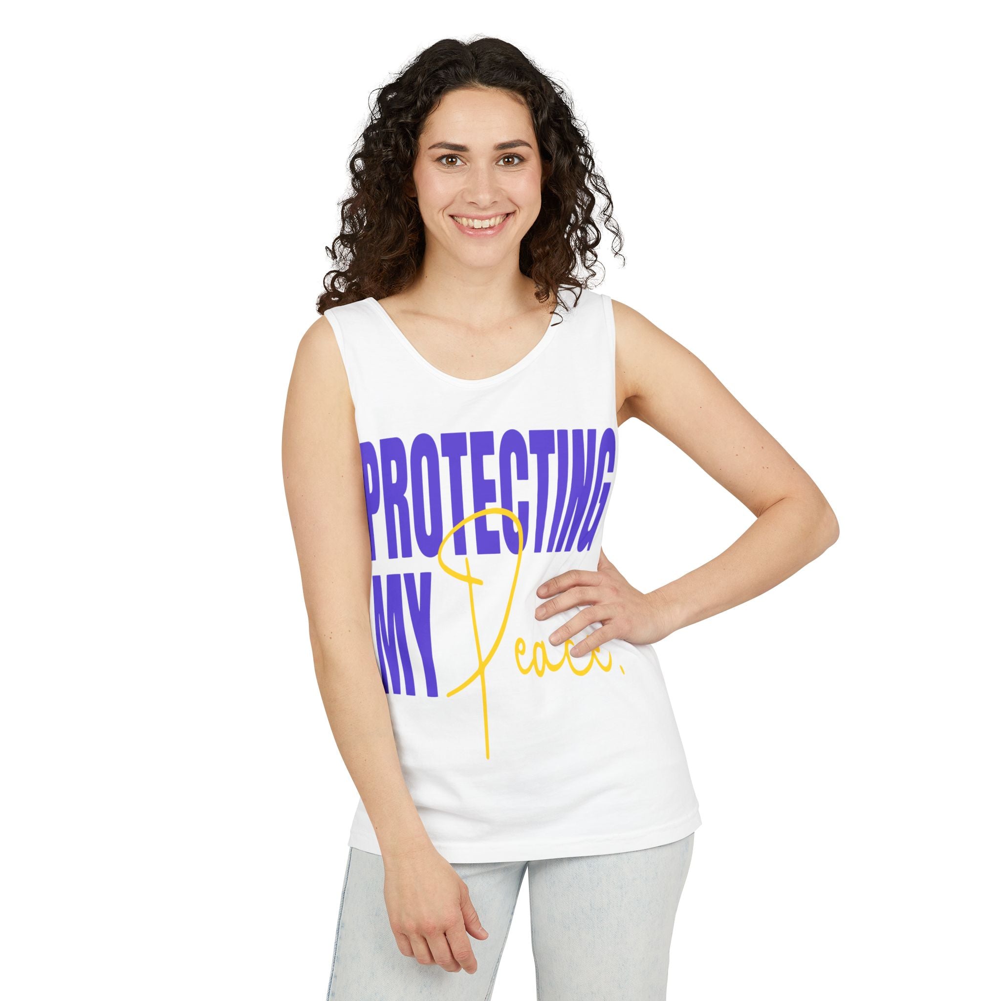 Protecting My Peace | Unisex Garment-Dyed Tank