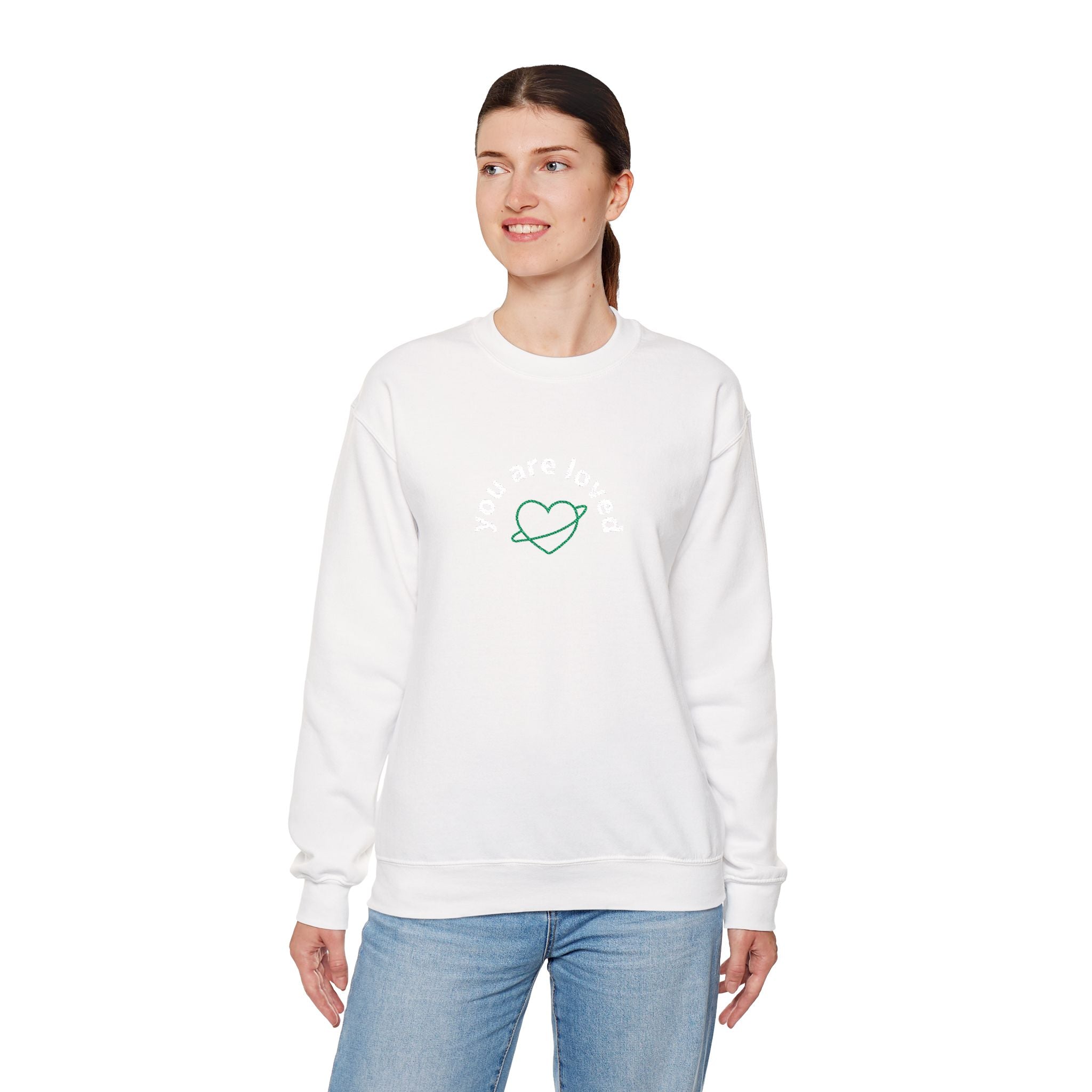 You are Loved | Embroidered Crewneck Sweatshirt