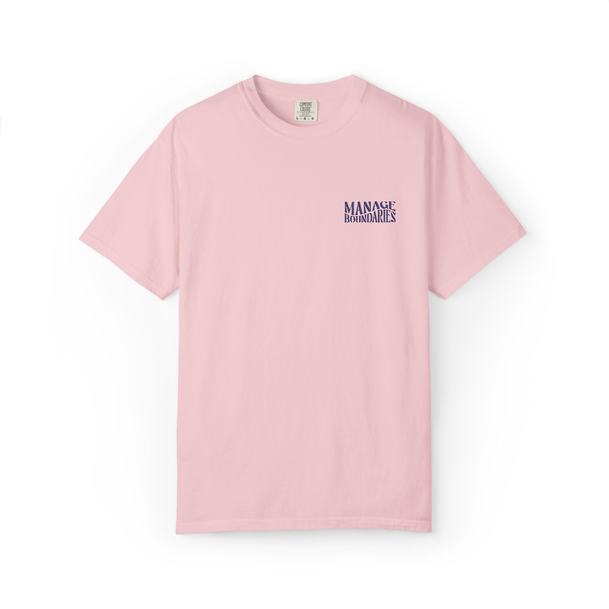 Manage Boundaries | Embroidered Garment-Dyed T-Shirt