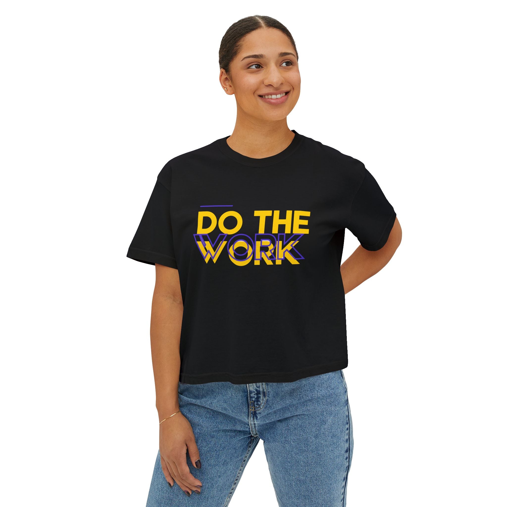 Do The Work | Women's Boxy Crop Top