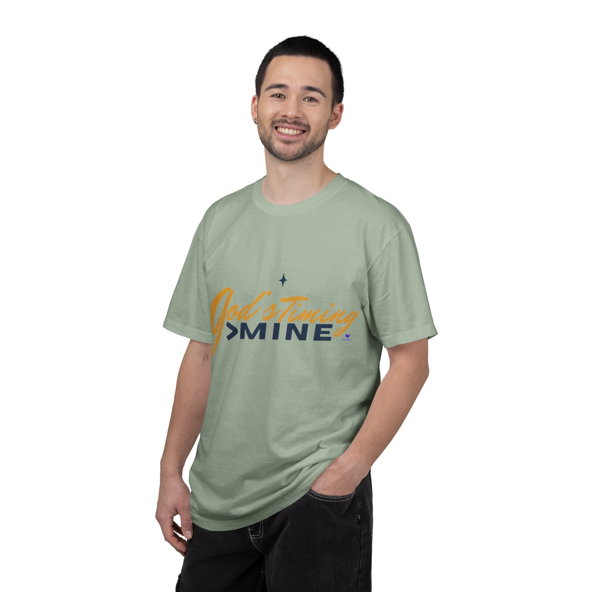 God's Timing > Mine | Unisex Garment-Dyed T-Shirt