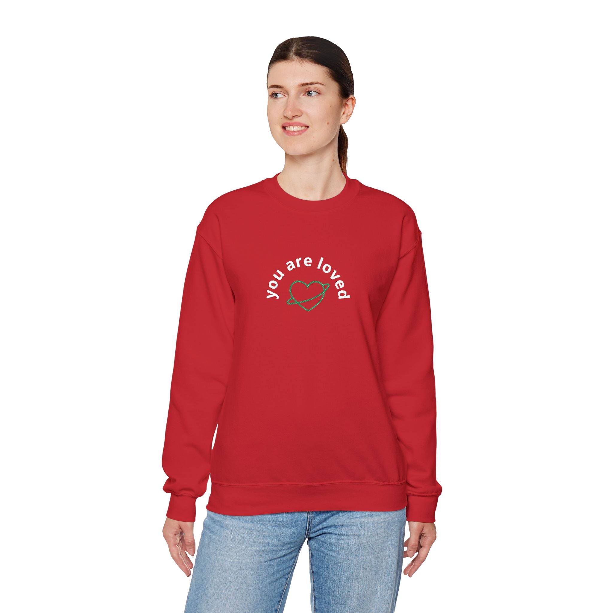 You are Loved | Embroidered Crewneck Sweatshirt