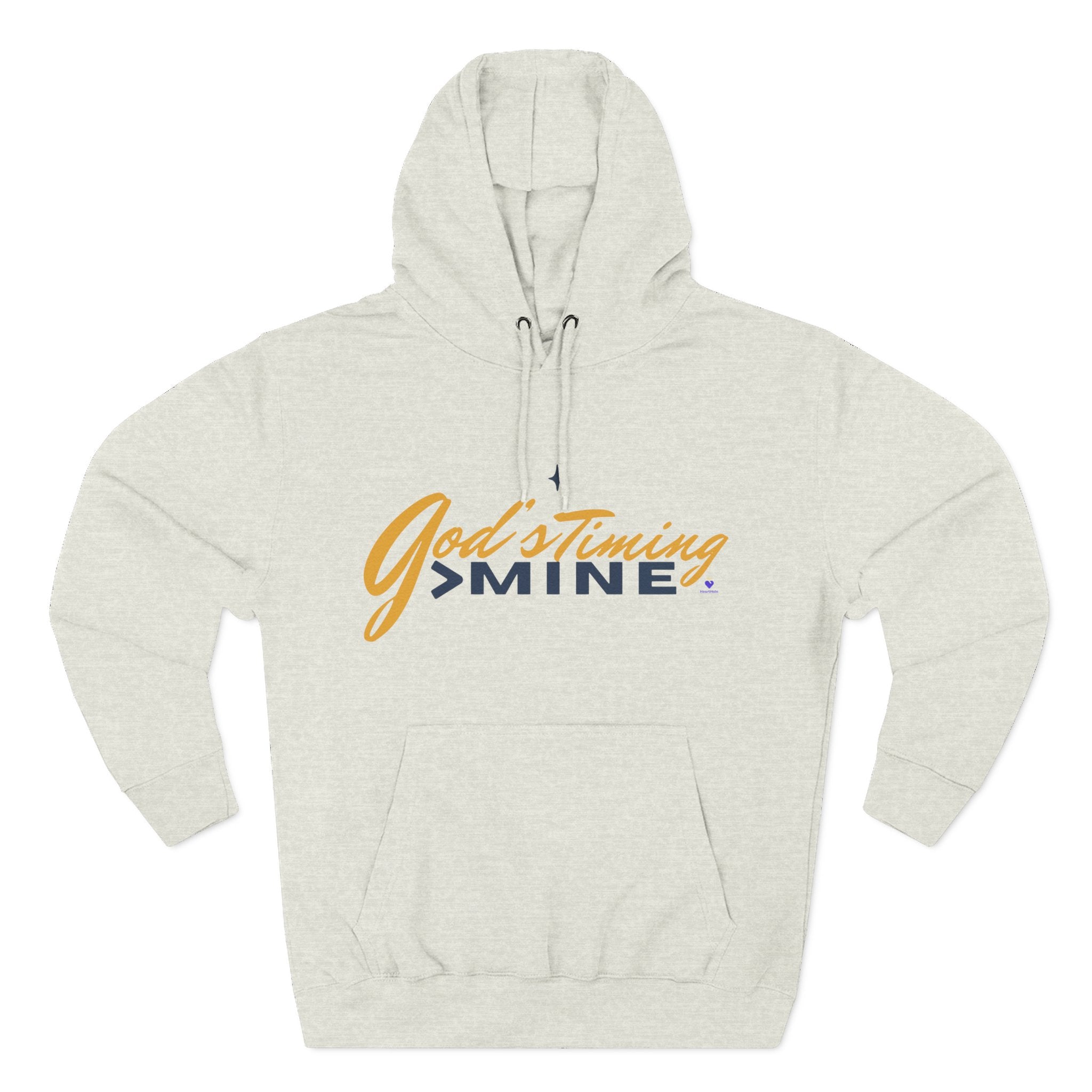 God's Timing > Mine | Unisex Fleece Hooded Sweatshirt