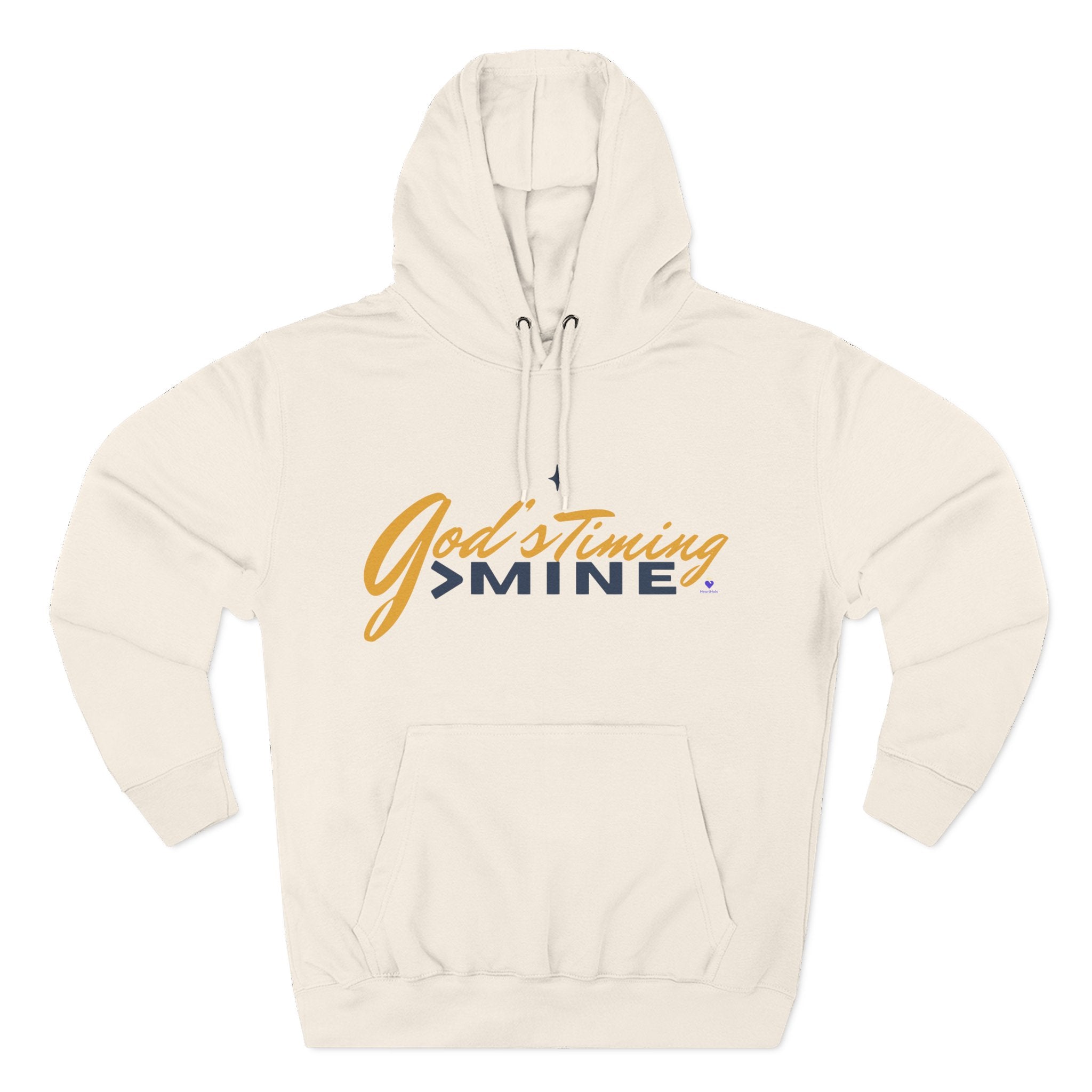 God's Timing > Mine | Unisex Fleece Hooded Sweatshirt