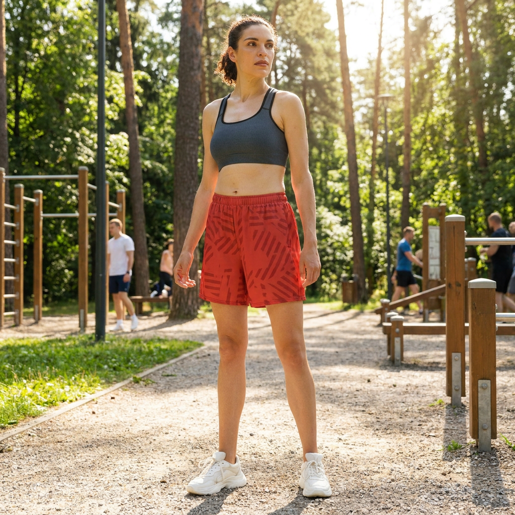 HeartHalo Active | AOP Unisex Athletic Long Shorts - Red Long Shorts - HeartHalo