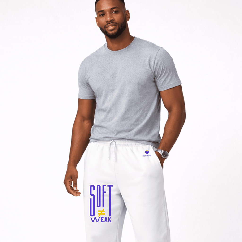 Soft ≠ Weak (Embroidered ) Unisex fleece sweatpants