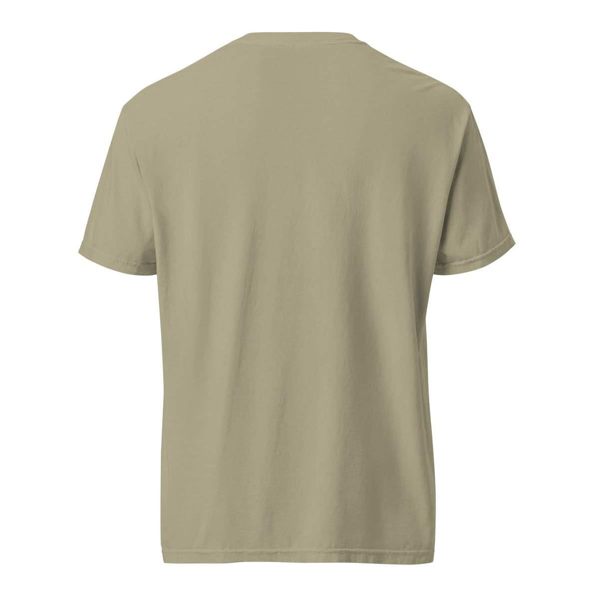 Be the Light | Embroidered Unisex garment-dyed T-Shirt in Khaki, back view