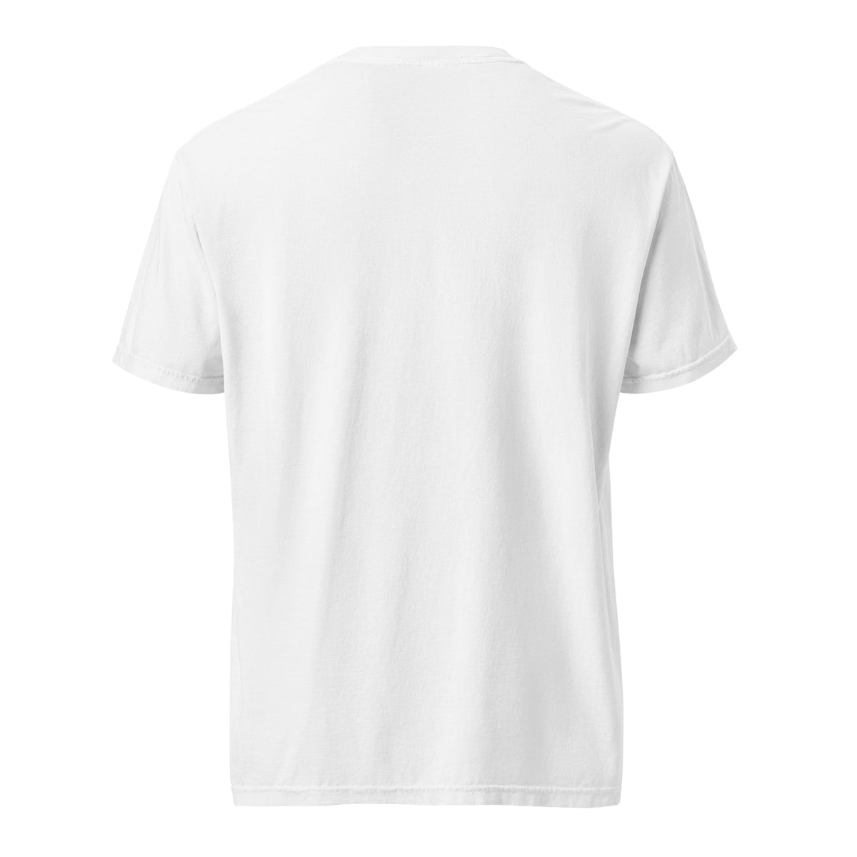 Be the Light | Embroidered Unisex garment-dyed T-Shirt in White, back view