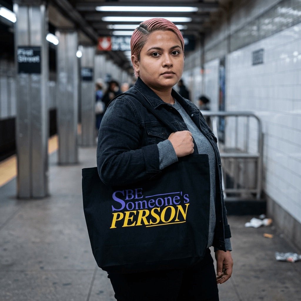 Be Someone's Person | Large Eco Tote Bag Tote Bag - HeartHalo