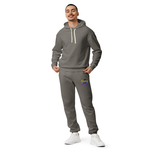 Be Strong and Courageous | Embroidered Unisex Garment Dyed Fleece Sweatpants T-SHIRT - HeartHalo