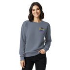 Be Strong and Courageous | Embroidered Unisex Garment-Dyed Sweatshirt T-SHIRT - HeartHalo