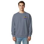 Be Strong and Courageous | Embroidered Unisex Garment-Dyed Sweatshirt T-SHIRT - HeartHalo