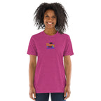 Be Strong and Courageous | Embroidered Unisex Tri-Blend T-Shirt T-SHIRT - HeartHalo